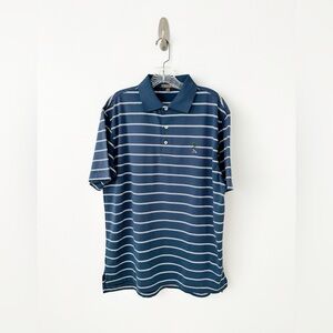 Pine Tree Golf Club Peter Millar Summer Comfort Shirt M Blue White Stripe